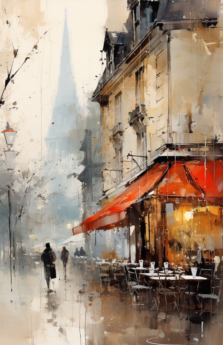EVADRAGAN's tweet photo. Elegant French Street Scene https://t.co/A53peXmqJy