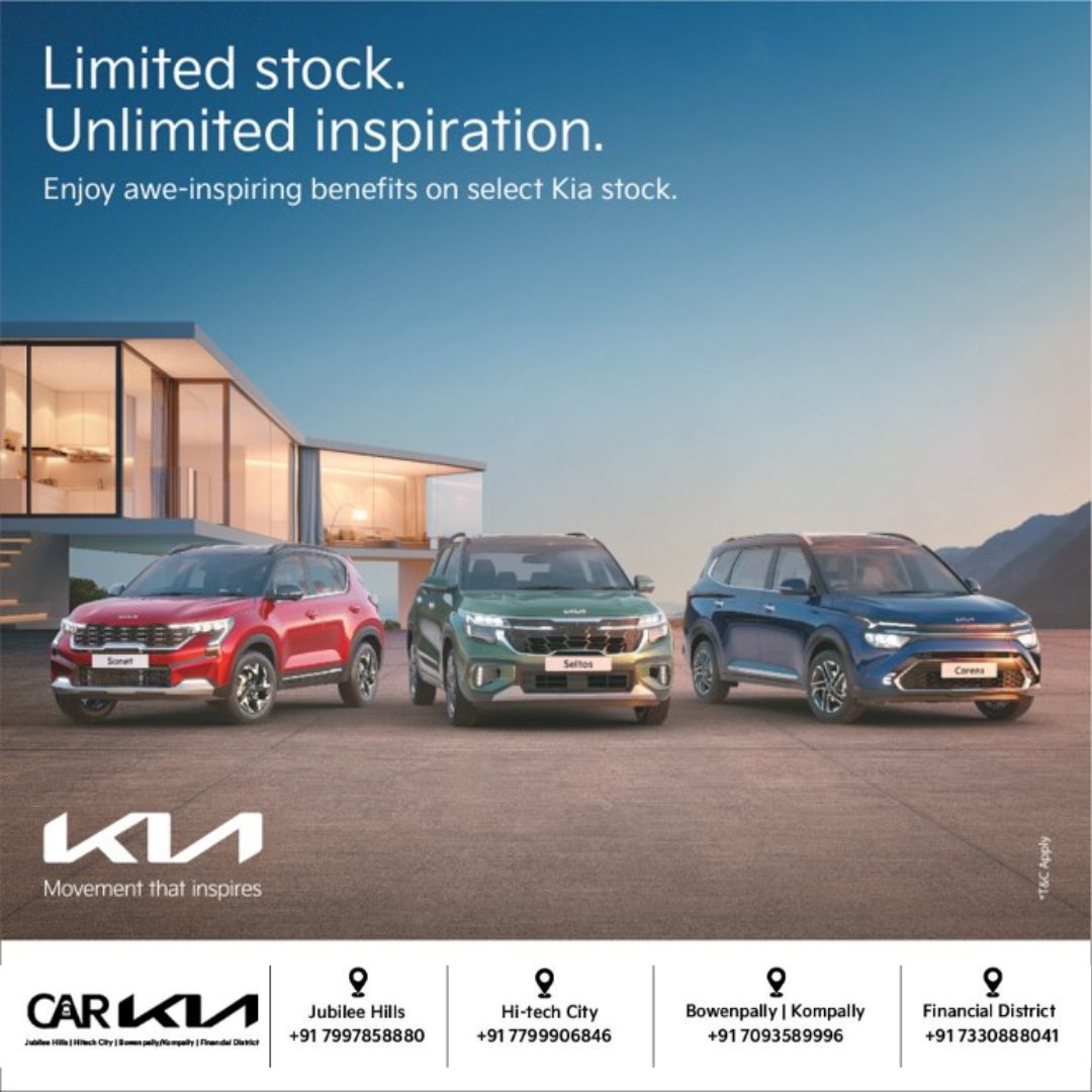 CarKiaHyd's tweet image. Your wait is finally over! Bring home a tech-savvy, inspiringly designed Kia with Special offer price on Limited stock. So head to your nearest dealership and secure your deal before stocks run out.

#KiaDeals #DriveKia #LimitedStockOffer #TechSavvyKia #KiaSpecialOffer