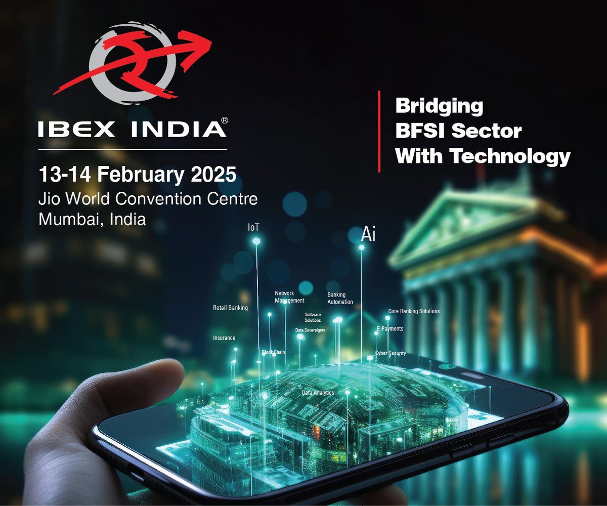 We’re thrilled to announce that The Insurance Times and Banking Finance are proud Media Partners for the  12th IBEX India Trade Fair and Conference! This premier event for the banking and financial sector will be held in the vibrant city of Mumbai. ibexindia.com