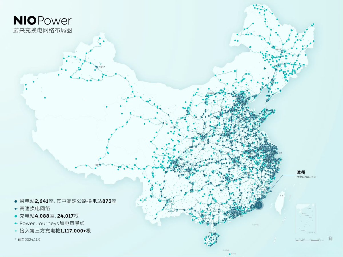 DriveGreen80167's tweet photo. On November 9, NIO Power launched today
NO.2641 NIO Battery Swap Station | Zhangzhou Dongshan
#ContinuousExpansion $NIO #MakingChargingEasierThanFueling #NIO #BatterySwap #EVCharging @NIOSwitzerland