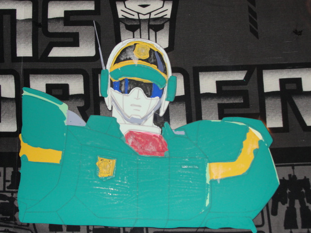 LascielsShadow's tweet photo. Posted a pic before, but here are better photos because I finally got up the nerve to take him out of his three layers of protective plastic so you can see the actual colours. Original cel of my fave boy Gunmax from Brave Police J-Decker, my favourite non-Transformers mecha show https://t.co/K6DJHZobTT