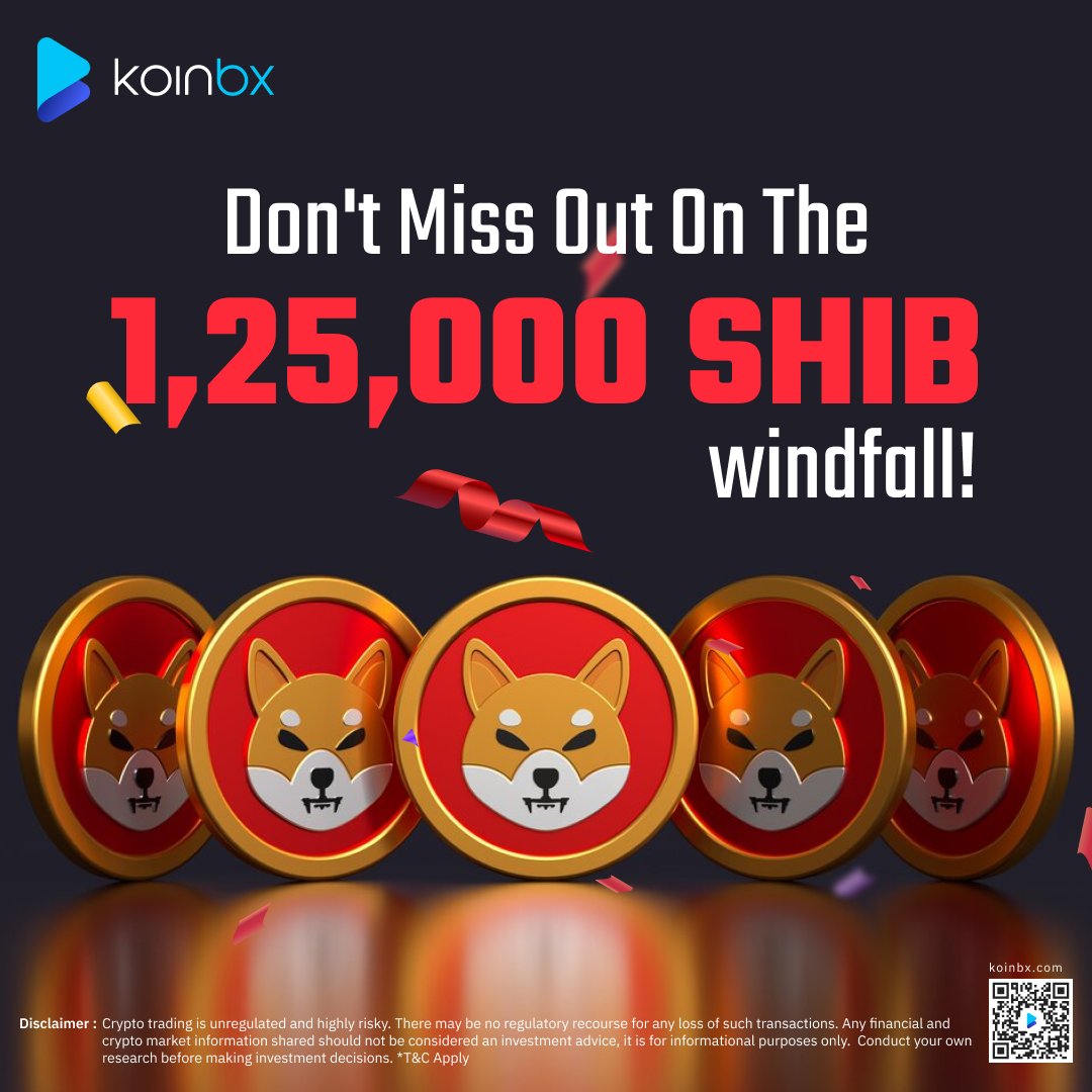 KoinBX's tweet photo. Ready for a SHIB rain? 🎉

Dive in now and claim your 125,000 SHIB reward before it’s gone!

To know more 👉 https://t.co/nl91md0vbp

#koinbx #shib #giveway #shibainu https://t.co/15FpyopGP5