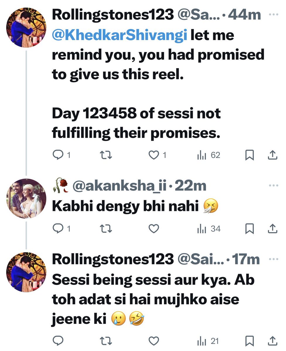 9mar2023's tweet photo. Loser #SaiShi fans always jealous of #PriyAnkit because @saiketanrao doesn't give solo content with Shivangi🤭ask him to give with Addy baby he will give many photos and boomerangs but never with Shivi😂stupid fans always begging with no self-respect
#SaiKetanRao #ShivangiKhedkar https://t.co/BVMCdXt8nB