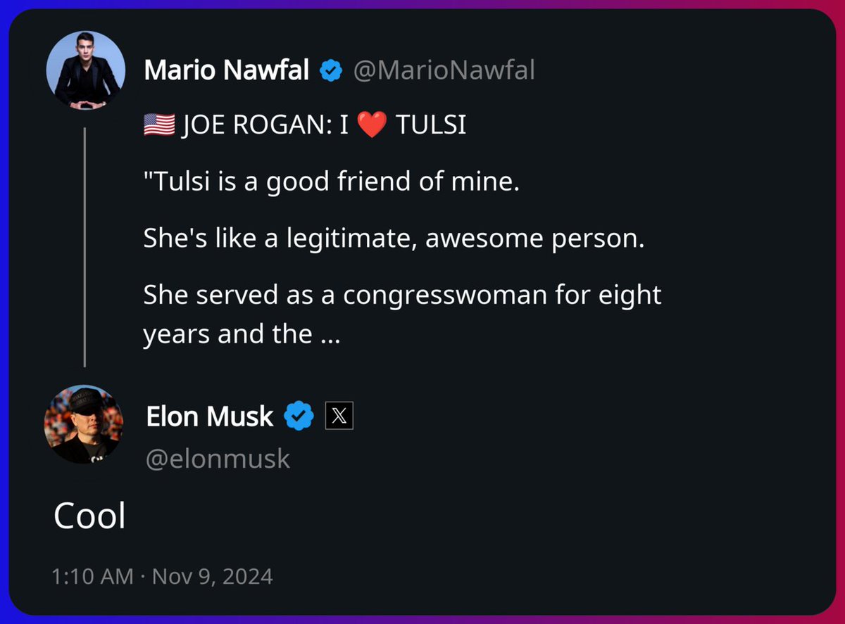 Elon Musk replied to Mario Nawfal https://t.co/TxVtV8ayt8