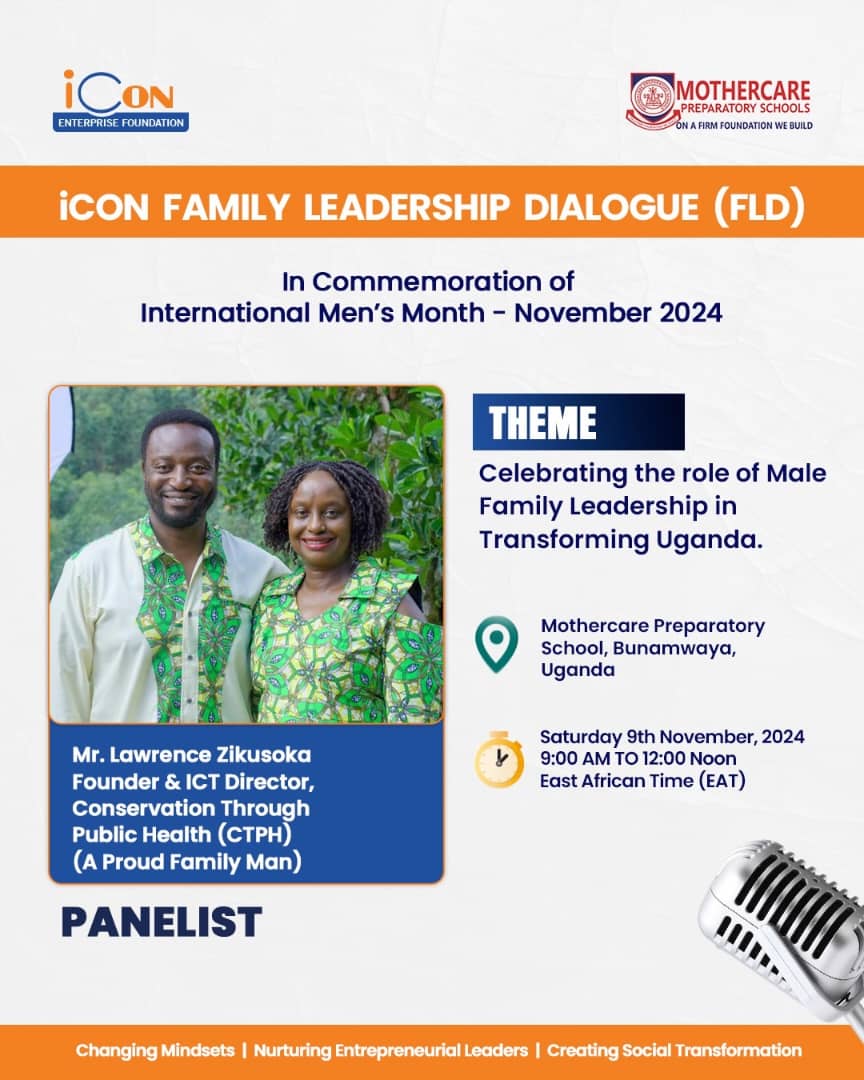 Today, iCON Enterprise Foundation, in partnership with Mothercare Preparatory School in Bunamwaya, is hosting a Family Leadership Dialogue (FLD) to honor the invaluable contributions of boys and men in strengthening families and communities in celebration of International Men’s