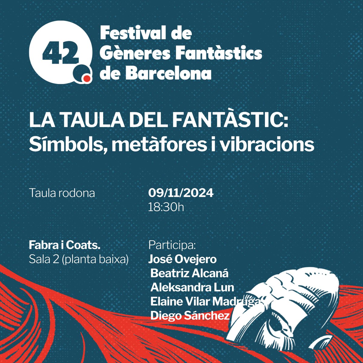 🌸La taula del fantàstic: Símbols, metàfores i vibracions
 
5 grans veus en espanyol que comparteixen una clara voluntat d'estil.
 
⏰18:30 h
📌Fabra i Coats. Sala 2
🗣️Amb @joseovejero2017, Beatriz Alcaná, Aleksandra Lun, <a href="/evilarmadruga/">Elaine Vilar Madruga</a> i Diego Sánchez Aguilar
📢Modera <a href="/mjk1974/">Milo J. Krmpotić</a>