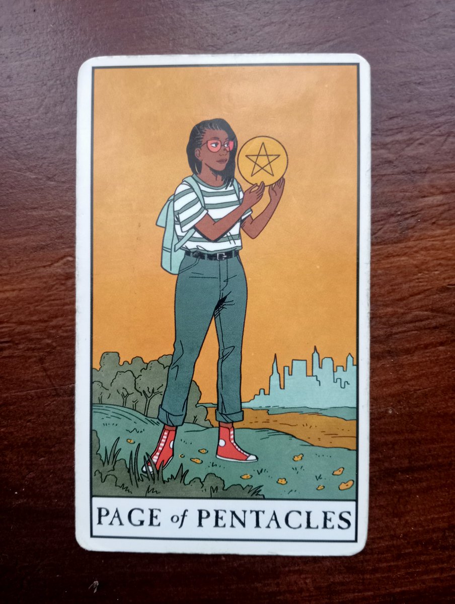 Laurajk32's tweet image. Today&apos;s card is Page of Pentacles 

Money is pointless if there&apos;s nothing affordable to spend it on.

#spend #money #afford #priceless 

#tarot #tarotmessage #LauraJK32