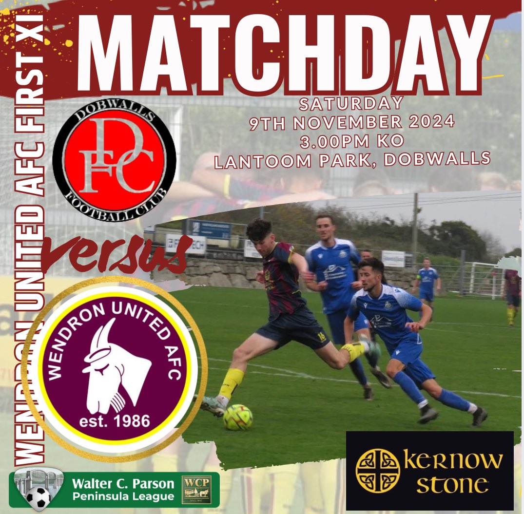 Wendron United AFC (@wendronutdafc) on Twitter photo ๐ ๐ฎ๐๐ฐ๐ต๐ฑ๐ฎ๐
We are back in action today as we go to <a href="/DobwallsFC/">Dobwalls FC</a> in the <a href="/swpleague/">WALTER C. PARSON PENINSULA LEAGUE</a> .
Itโs another 2nd v 3rd matchup and promises to be an exciting fixture.
Elsewhere, our second team are home to <a href="/prazefc/">Praze FC ๐ฐ</a> at 2.30pm in the Tracy Banfield Cup.
Tomorrow our <a href="/WendronFCLadies/">Wendron FC Ladies</a> ๐ ๐ฎ๐๐ฐ๐ต๐ฑ๐ฎ๐
We are back in action today as we go to <a href="/DobwallsFC/">Dobwalls FC</a> in the <a href="/swpleague/">WALTER C. PARSON PENINSULA LEAGUE</a> .
Itโs another 2nd v 3rd matchup and promises to be an exciting fixture.
Elsewhere, our second team are home to <a href="/prazefc/">Praze FC ๐ฐ</a> at 2.30pm in the Tracy Banfield Cup.
Tomorrow our <a href="/WendronFCLadies/">Wendron FC Ladies</a>