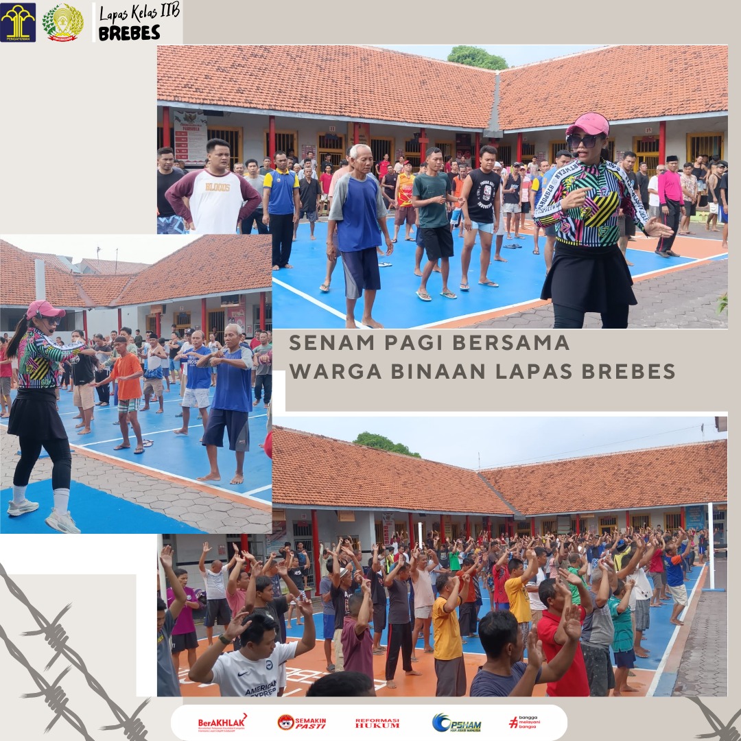 LapasBrebes's tweet image. *Undang Instruktur Senam Luar, Warga Binaan Tambah Semangat Lakukan Gerakan*

*Humas Lapas Brebes*
_Ringan Mencerdaskan_
Lapas Brebes K2S (Komunikatif, Kompak, Solid)

#Kememimipas
#Agusandrianto
#Pemasyarakatan
#LapasBrebes
#Isnawan