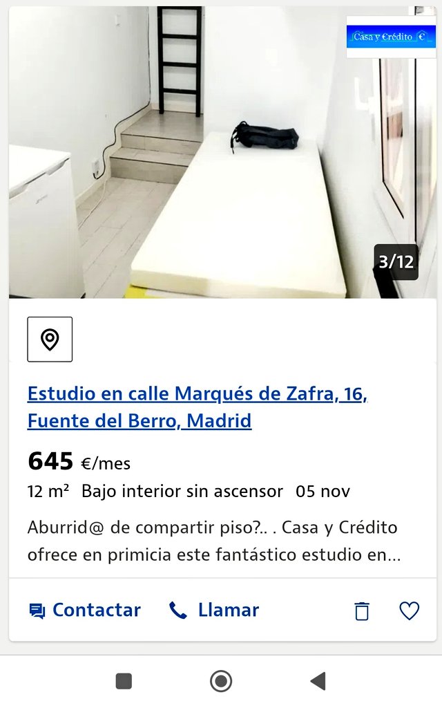 krisis87's tweet photo. Es fuerte que se permita alquilar "pisos" de 12 m2 https://t.co/C6OCxc9iJF