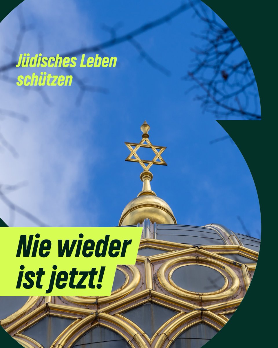 Wir gedenken heute der Opfer der Novemberpogrome.
Heute ist mehr denn je ein Tag des Erinnerns &amp; Mahnens: Wir müssen Antisemitismus in allen seinen Erscheinungsformen konsequent bekämpfen.
Wir stehen fest an der Seite der Jüdinnen &amp; Juden in Deutschland!
 
#NieWieder