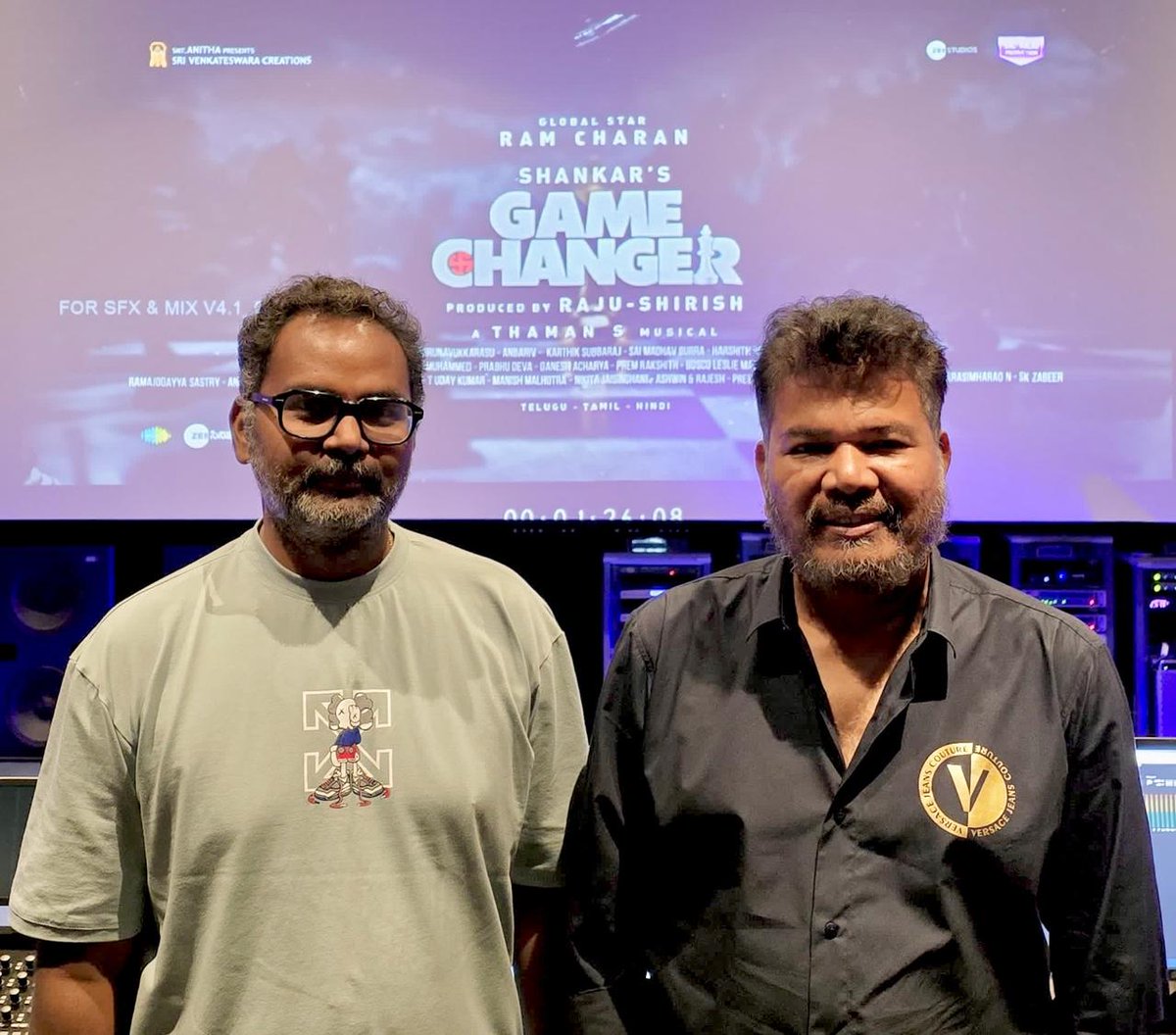 Sound Vibe Studios (@soundvibestudio) on Twitter photo Global Star @alwaysramcharan's #gamechangerteaser is all set
<a href="/shankarshanmugh/">Shankar Shanmugham</a> <a href="/Udaykumar_Mix/">T Uday Kumar</a>
#gamechanger #GameChangerTeaser #RamCharan #Shankar Global Star @alwaysramcharan's #gamechangerteaser is all set
<a href="/shankarshanmugh/">Shankar Shanmugham</a> <a href="/Udaykumar_Mix/">T Uday Kumar</a>
#gamechanger #GameChangerTeaser #RamCharan #Shankar