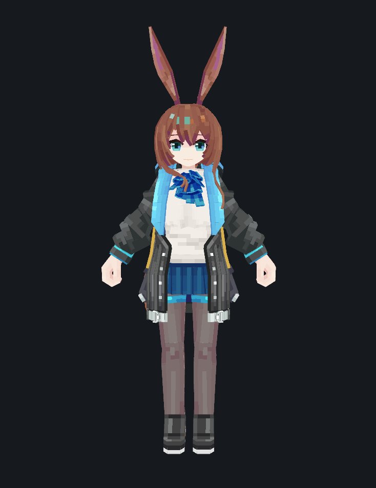 a new model!
Amiya in Arknights
#Arknights 
#Minecraft 
#Blockbench 
#Lowpoly