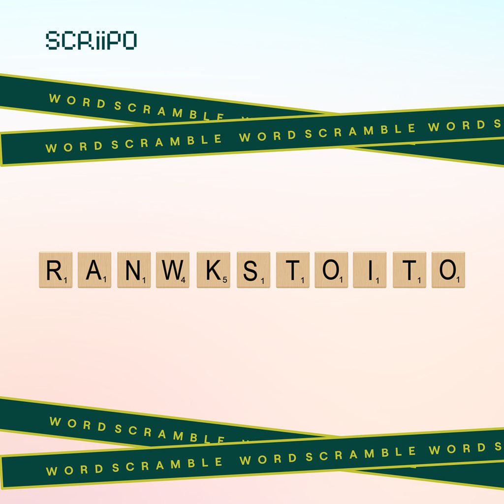 scriipo_'s tweet photo. Let’s see how fast you’re able to unscramble the word. Make sure to drop a comment as soon as you’re able to unscramble the word!

#wordscramble #unscramble #scriipo #Creatives https://t.co/ZJJlbG5yFt