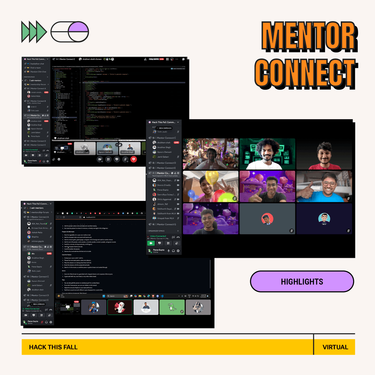 hackthisfall's tweet image. Nothing makes us happier than seeing our hackers actively engaging with mentors to enhance their hacks! 🧡

A huge shoutout to our mentors for their invaluable support in Mentor Connect. ✨

#HackThisFallVirtual #HackThisFall #HTFCommunity