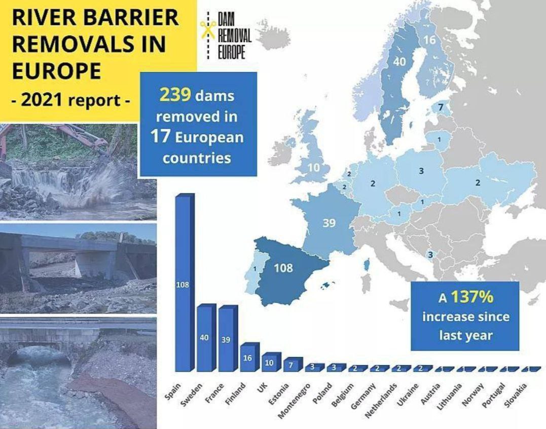 brain_stimulus's tweet photo. 🤯 INCROYABLE ⚠️

⚠️❗Suppressions de barrières fluviales en Europe - 2021

Apparemment, il existe en Europe un programme de destruction de barrages. Ils ont été détruits pour que « les rivières puissent couler librement ». Et maintenant nous avons de terribles inondations.

C'est en Espagne que le plus grand nombre de barrages ont été détruits.⤵️