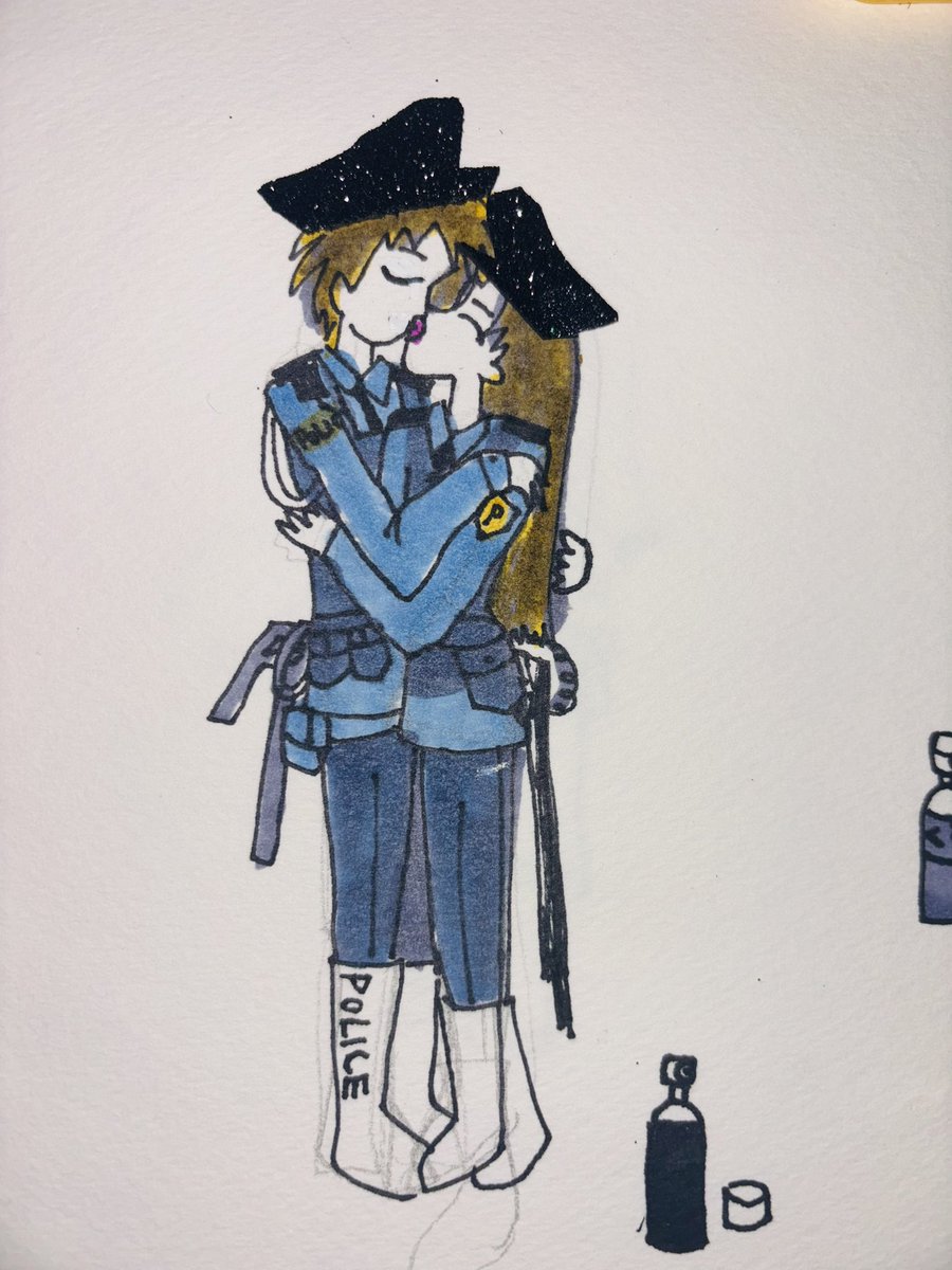 「police kiss 」|不吉霊二のイラスト