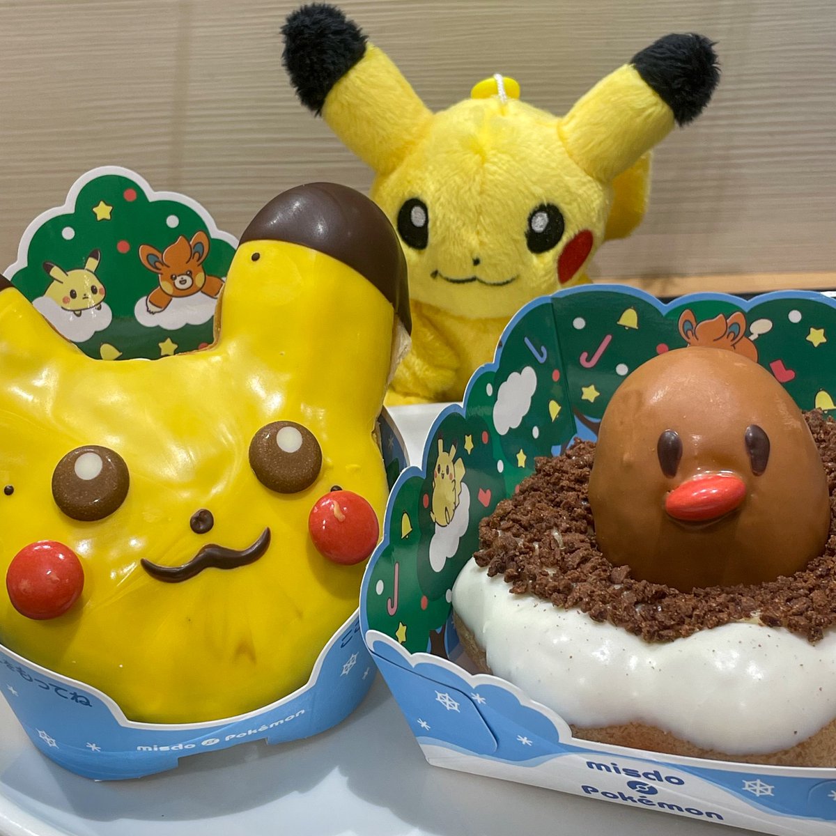 ようやくミスド🍩 ピカチュウとディグダの個体差が店頭で全然違うから