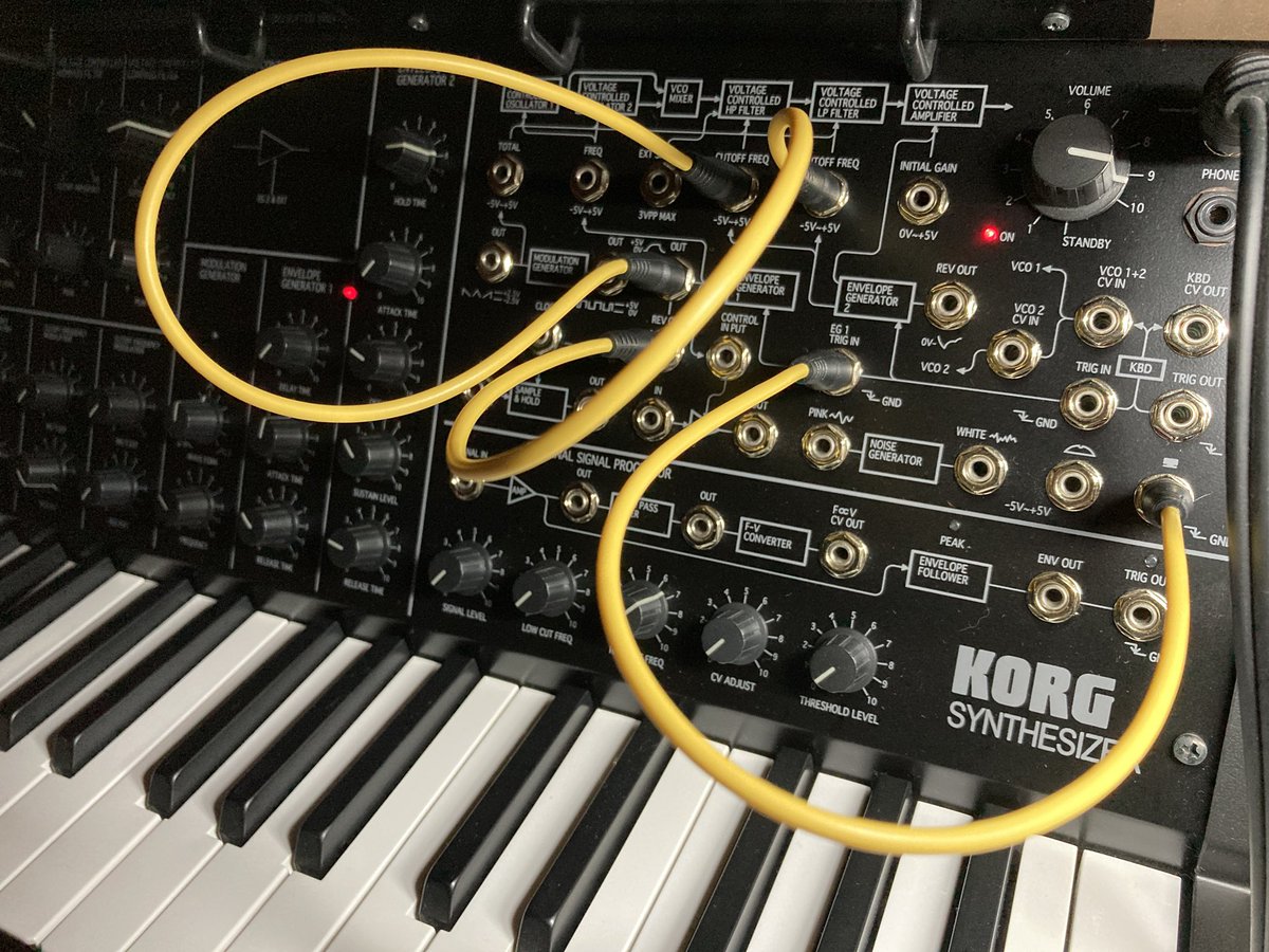 WooferLOOPer's tweet photo. 週末実験室
#korg #ms20mini https://t.co/6h7XjEJAPd