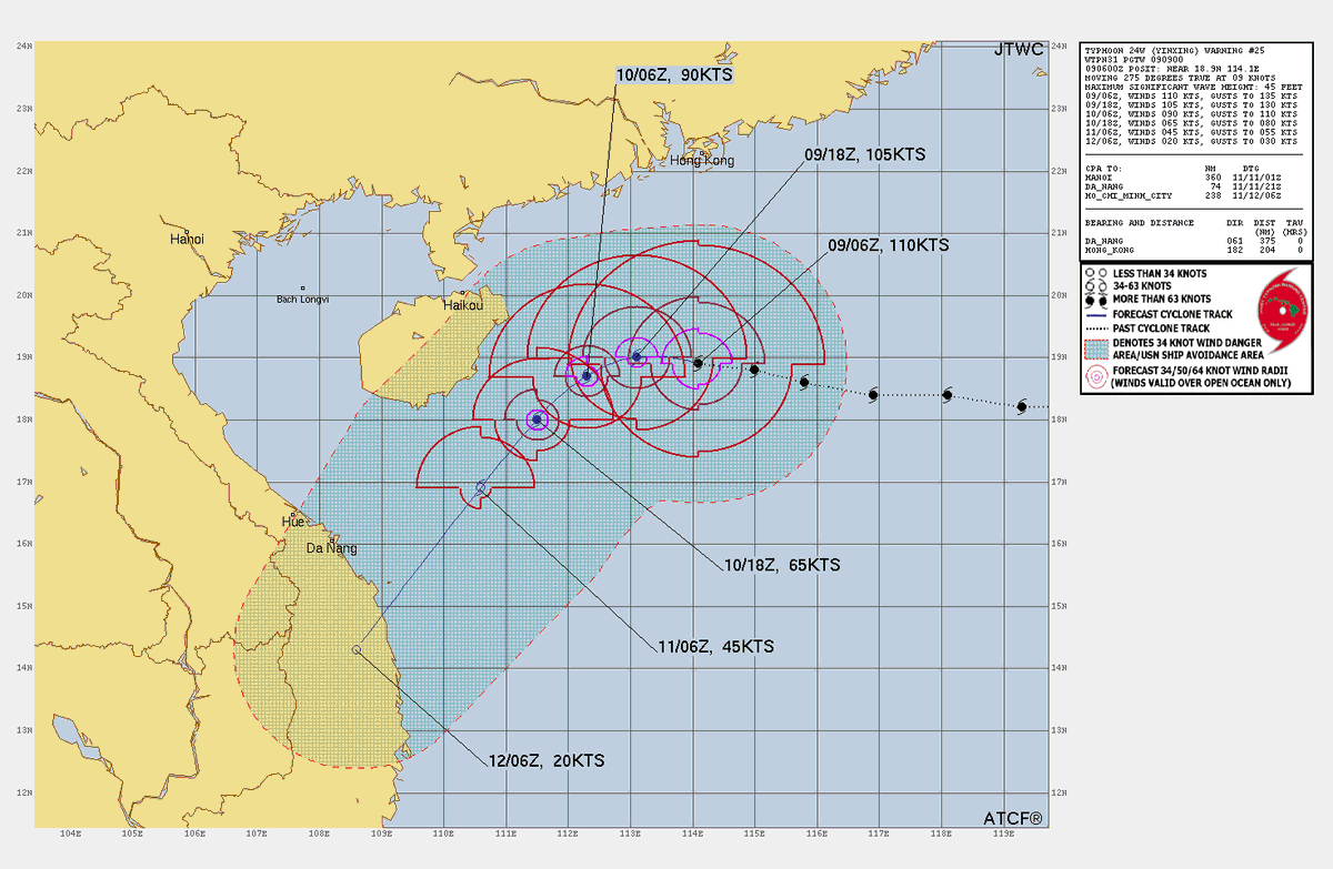 LimWeather's tweet photo. #Typhoon #Yinxing W of N #Luzon,#Philippines up to 125mph C3 MAJOR for a 2nd peak
ALL #Hainan,#HongKong,#Macau,W #Guangdong,S #China,C #Vietnam interests should begin preps now!
#Wxtwitter #Wxx #ε°ι’¨22ε· #MarcePH #Hue #DaNang #Sanya #TyphoonYinxing https://t.co/ngUncygb4t