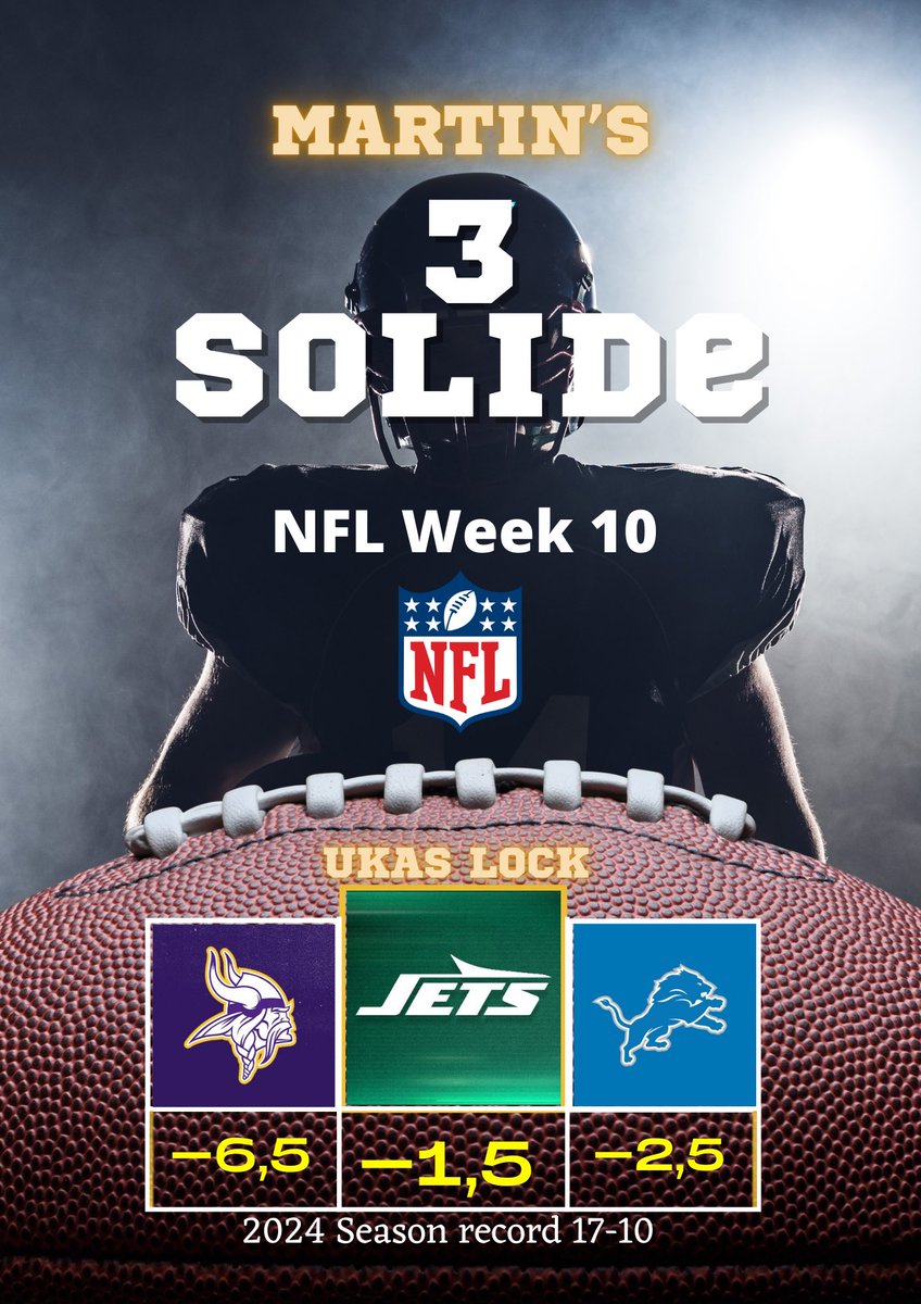 Gusterud's tweet photo. 3 Solide NFL week 10 🙏🏼🚀  klarer vi 3-0 tre uker på rad? https://t.co/m1f0eSAKy1
