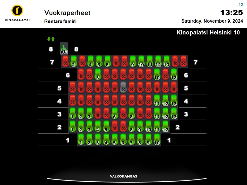 TabiCineFilms's tweet photo. Tänään on Finnkinon suuri leffapäivä! Kaikki elokuvaliput tämän päivän näytöksiin puoleen hintaan.
Vuokraperheiden kello 13:25 näytökseen mahtuu näemmä vielä jonkin verran katsojia, mutta ei kannata jäädä rannalle! https://t.co/sVmRBaXdE0