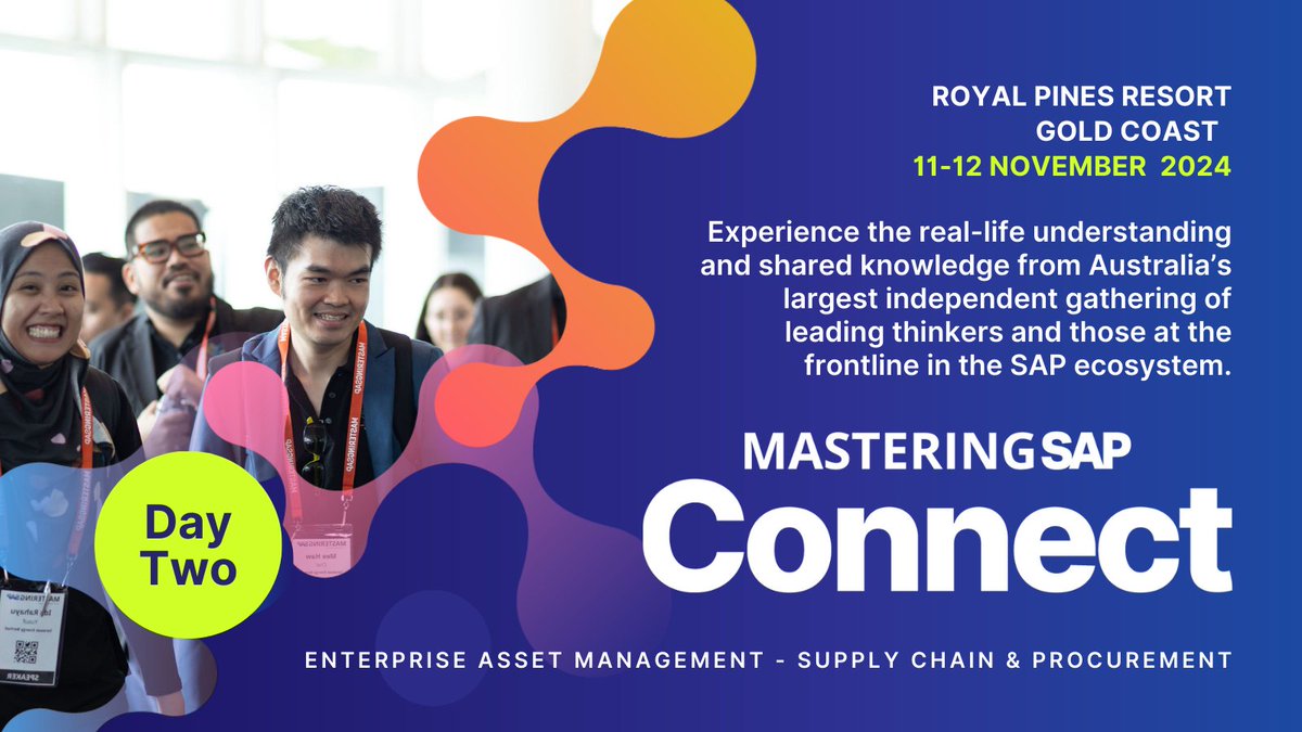 After an amazing day one at Connect, we cannot wait for day two! Still so many great sessions ahead today, from deep-dives, case studies, demos &amp; keynotes. And don't forget to come say hi to the team in the Mastering SAP Lounge in the Exhibit Hall. #MasteringSAPConnect2024