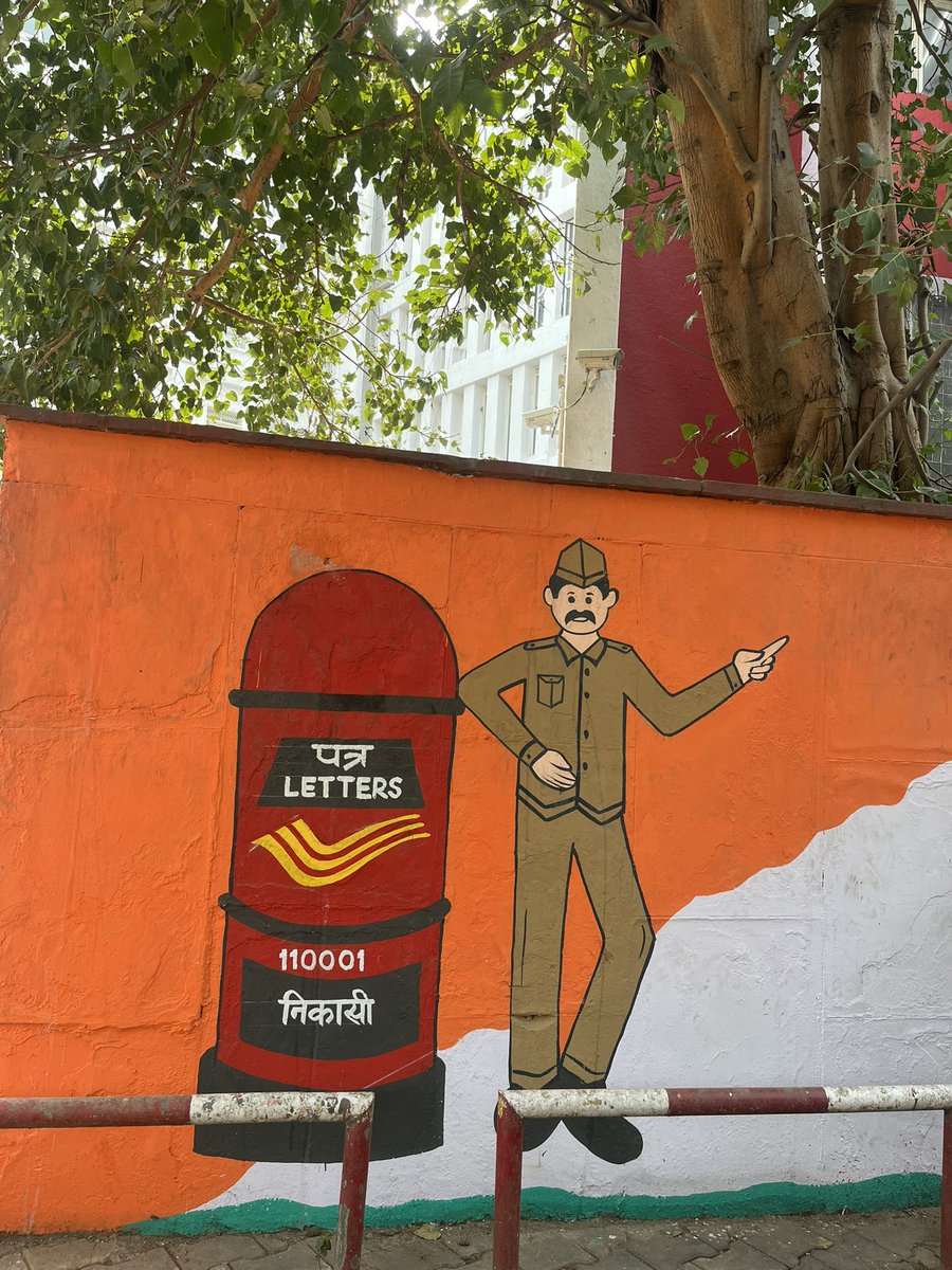 #postboxsaturday 
#wallart #letterwriting #Delhi #Postman