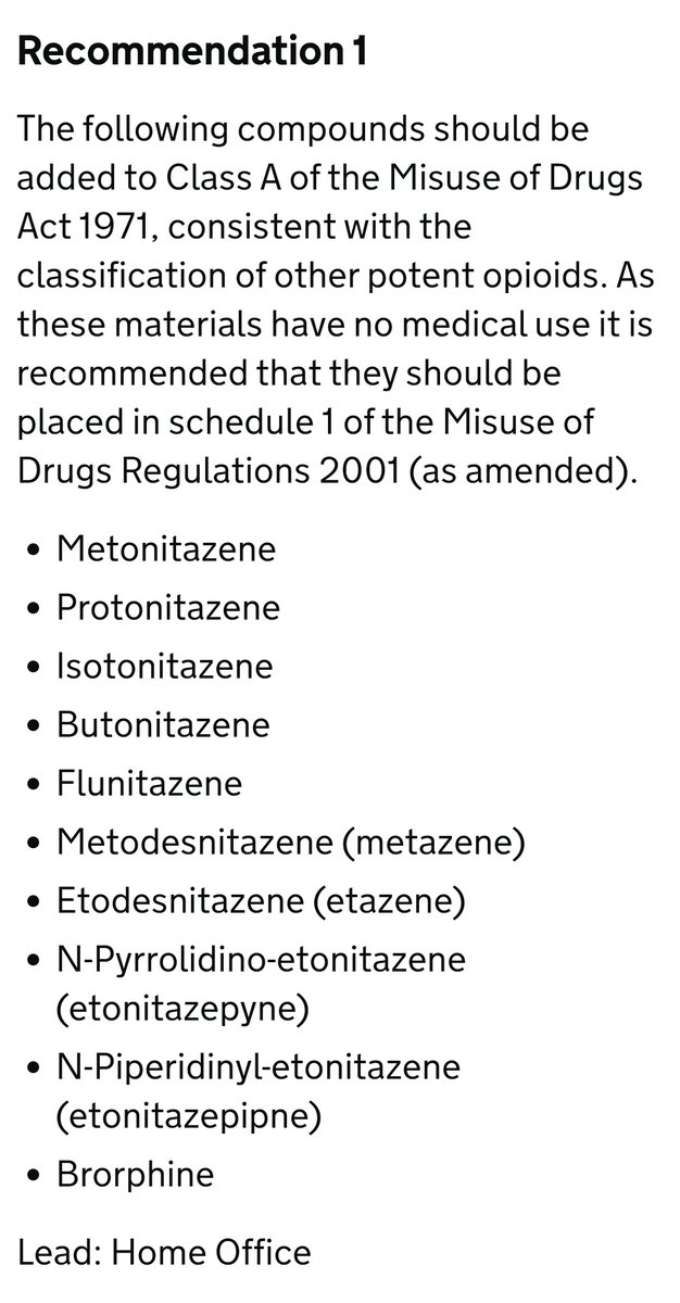 christophestove's tweet photo. Updated #ACMD advice on 2-benzyl benzimidazole and piperidine benzimidazolone opioids (aka nitazene & brorphine analogues):
https://t.co/WVdGVfFOvg
👉 Incl recommendation for generic control - but that may need an update, given recent findings & our work: https://t.co/Zy6LZdnaUz https://t.co/e7LrCkPzOL