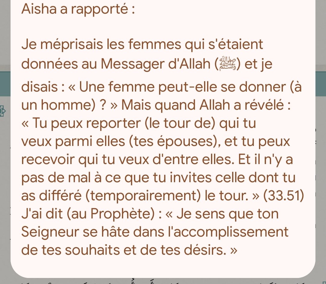DaveToDarwin's tweet photo. UNE BOMBE !!!!
#Aïcha était un peu jalouse de voir #Mohammad se taper plein de meufs.
Elle le lui reproche.
Alors POF #Allah balance #Sourate33v51
Réaction d'Aïcha "je sens que ton seigneur s'empresse d'exaucer tes souhaits"
MEME ELLE PENSAIT QUE C'ÉTAIT UN ESCROC 😂
#islam https://t.co/IX5YV7yDCJ