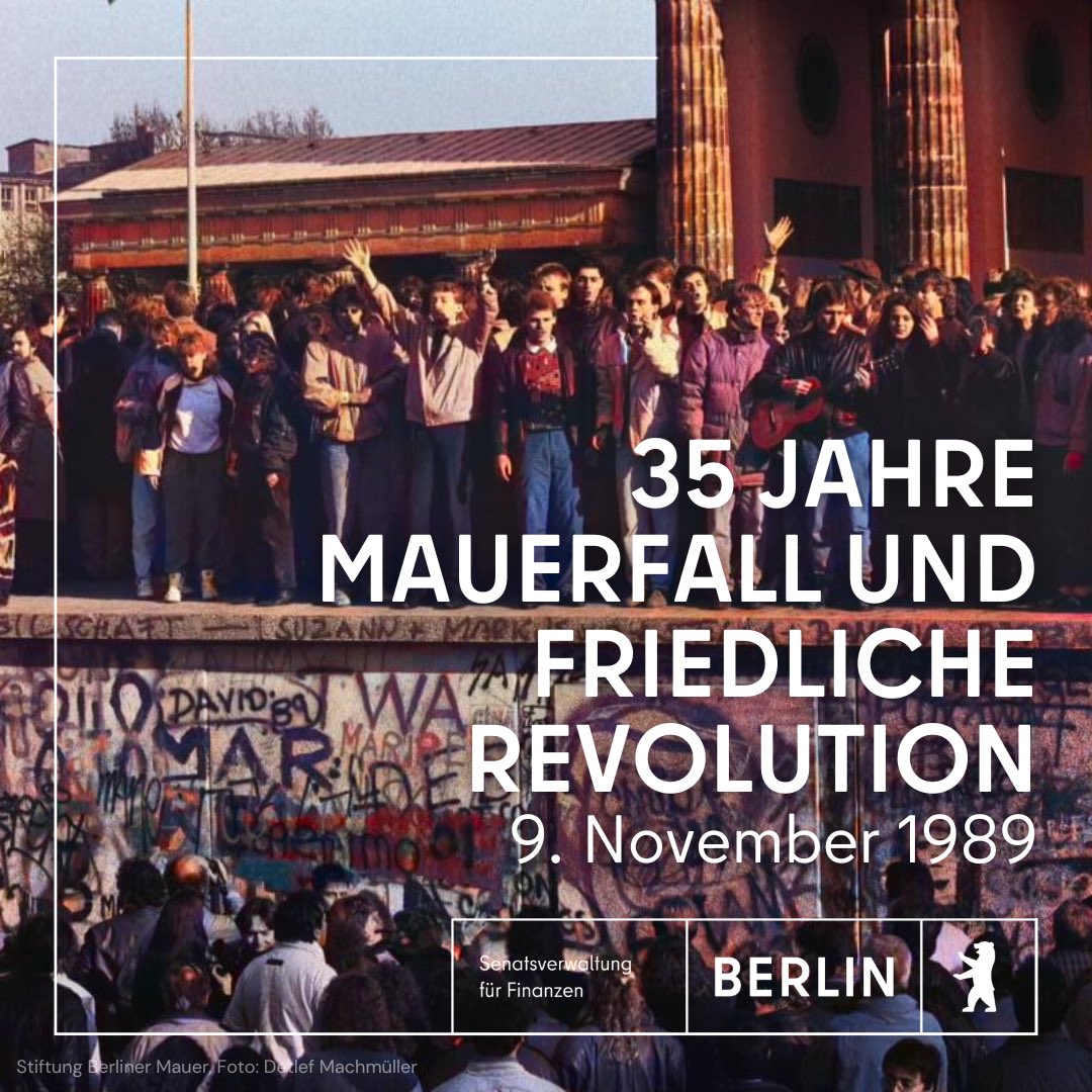 senfin's tweet photo. Heute vor 35 Jahren, am 9. November 1989, fiel die Mauer. Unter dem Motto „Haltet die Freiheit hoch!“ finden in Berlin anlässlich des Jubiläums zahlreiche Veranstaltungen statt.
https://t.co/5sqa2m59XQ https://t.co/OHWWaJulwM