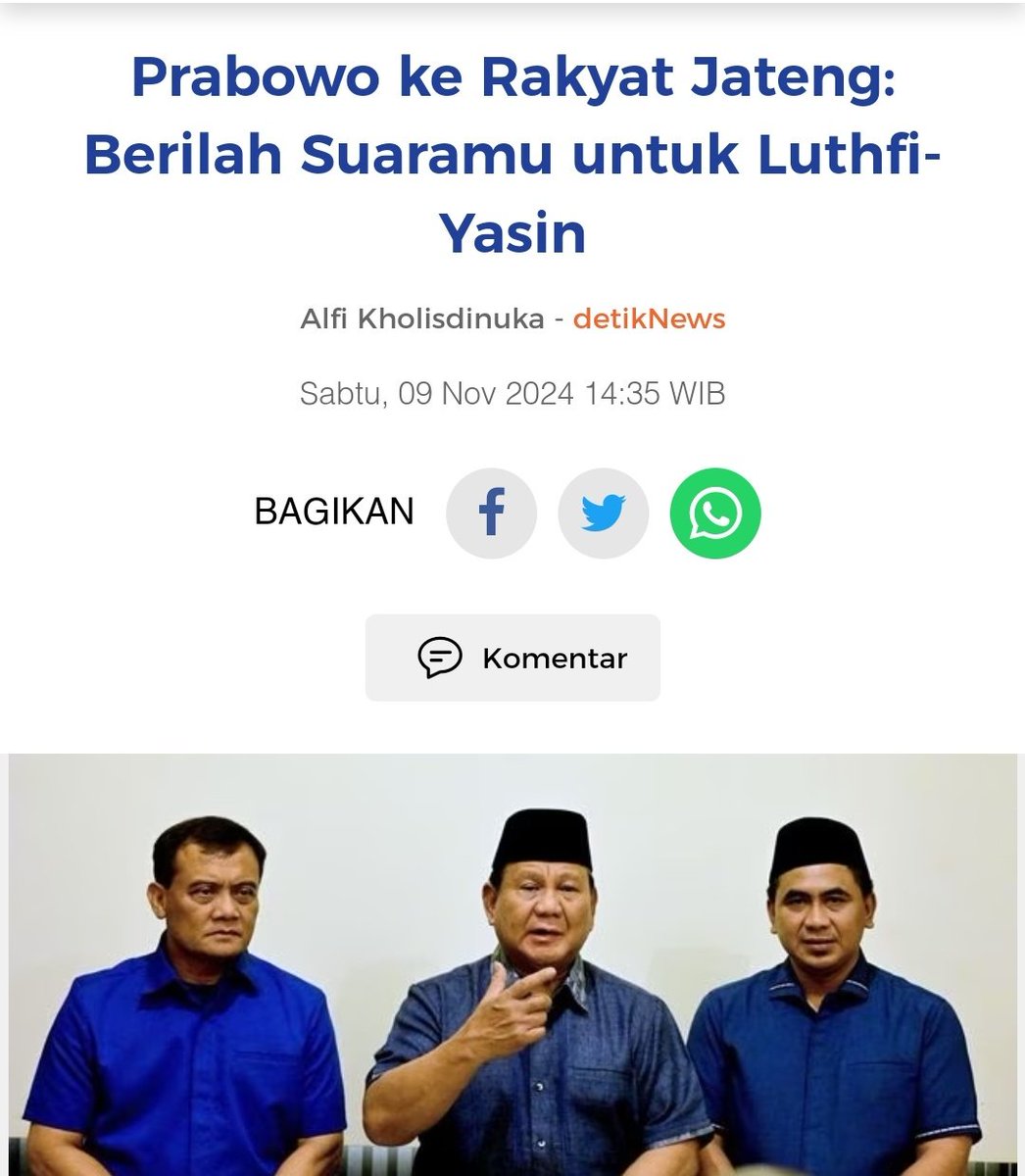 Belum satu bulan jadi presiden omongannya dia bantah sendiri.
Ini lebih parah rusaknya dari <a href="/jokowi/">Joko Widodo</a>.

Kata Prabowo.                  Faktanya.