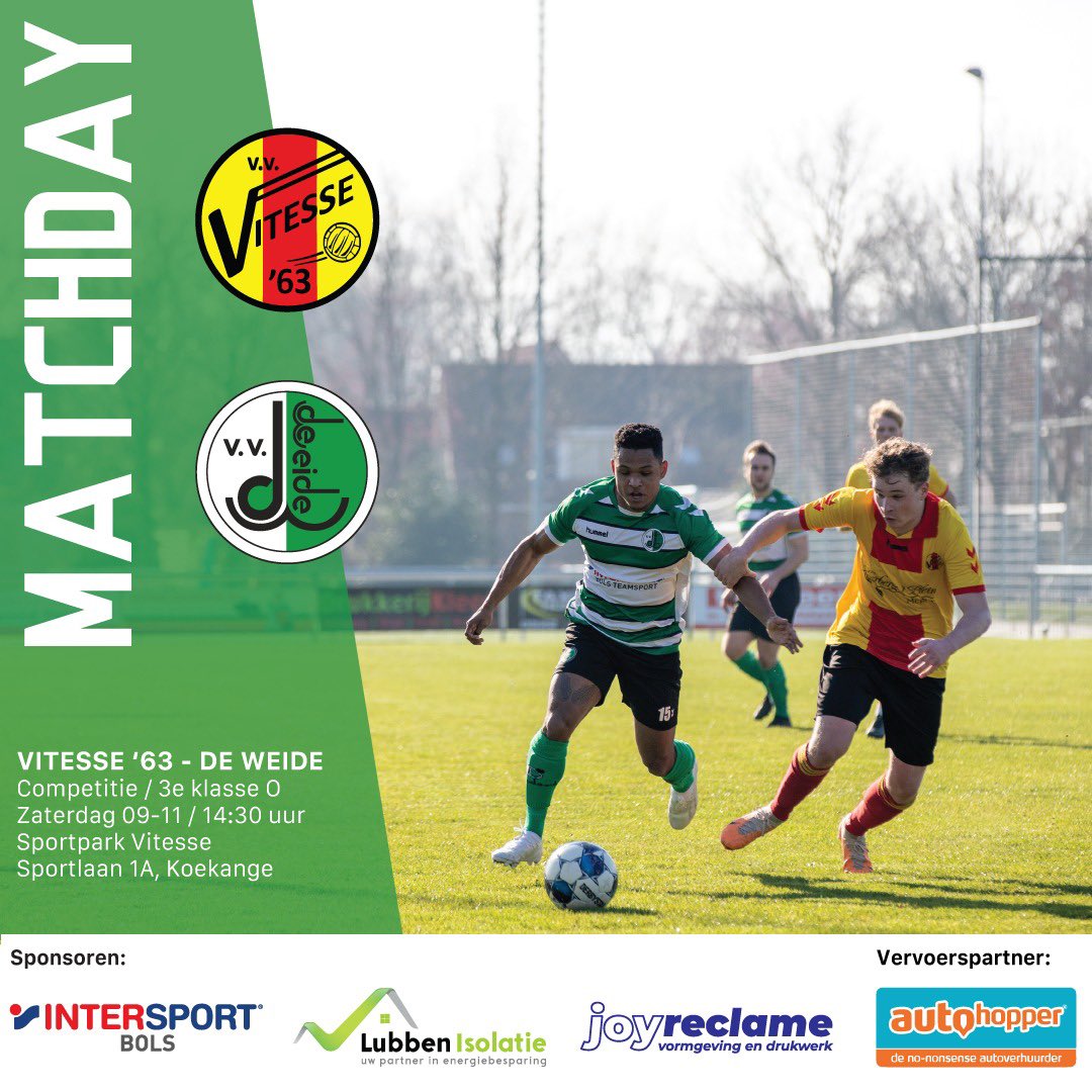 14:30 uur <a href="/Vitesse63/">Vitesse'63</a> - De Weide ⚽️