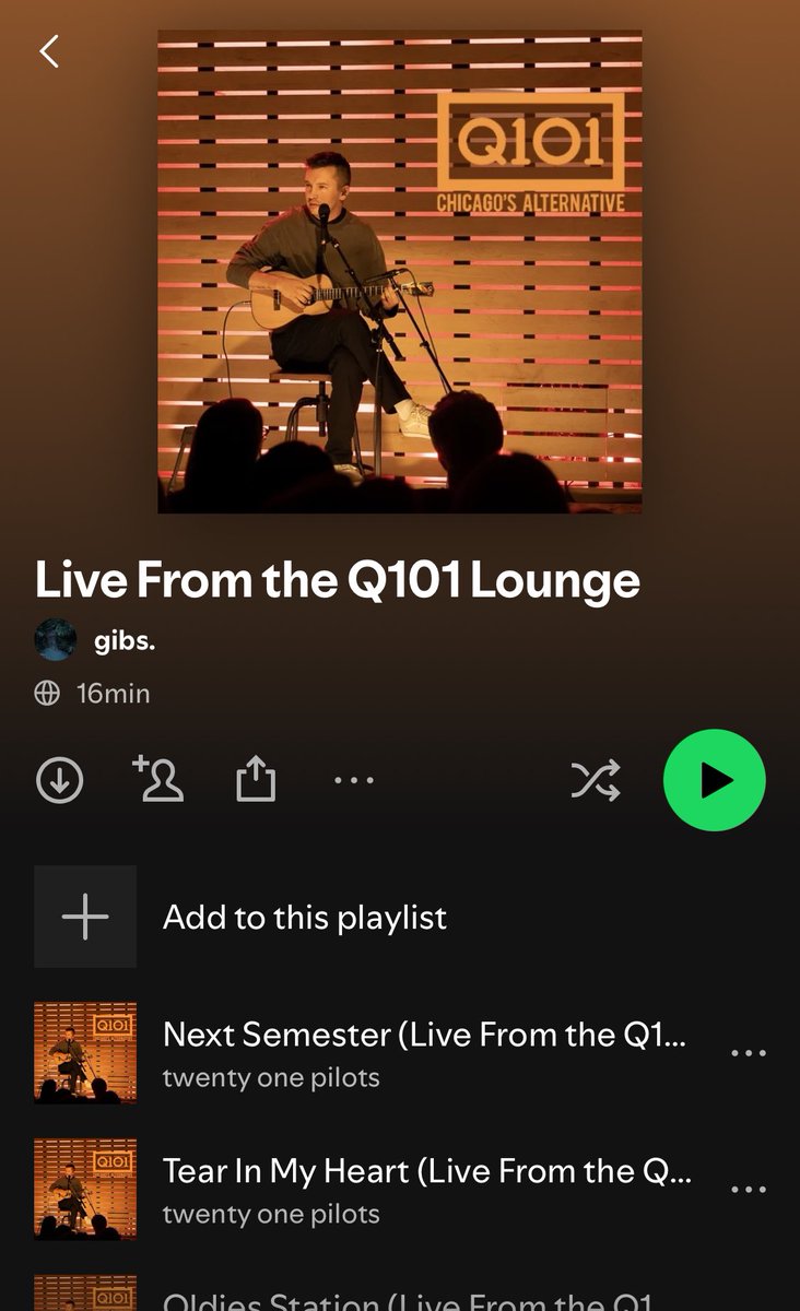 flightlessgibs's tweet photo. i uploaded local files versions of the Q101 live songs to my spotify!! the google drive link to the files i made is linked below :-)

pls let me know if there’s any issues with opening/playing the files!! https://t.co/cL1ZcQSIrB
