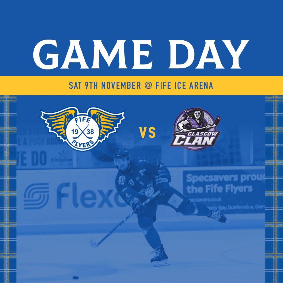 FifeFlyers's tweet photo. Join us in the Auld Barn tonight as we host the Glasgow Clan!
🆚 Glasgow Clan
⌚️ 7.15pm
🚪 5.45PM
🏟️ Fife Ice Arena
🏆 EIHL
📺 https://t.co/LixRFo3MSp
🎟️ https://t.co/lRWx6k3qr9 https://t.co/28MyYpkubT
