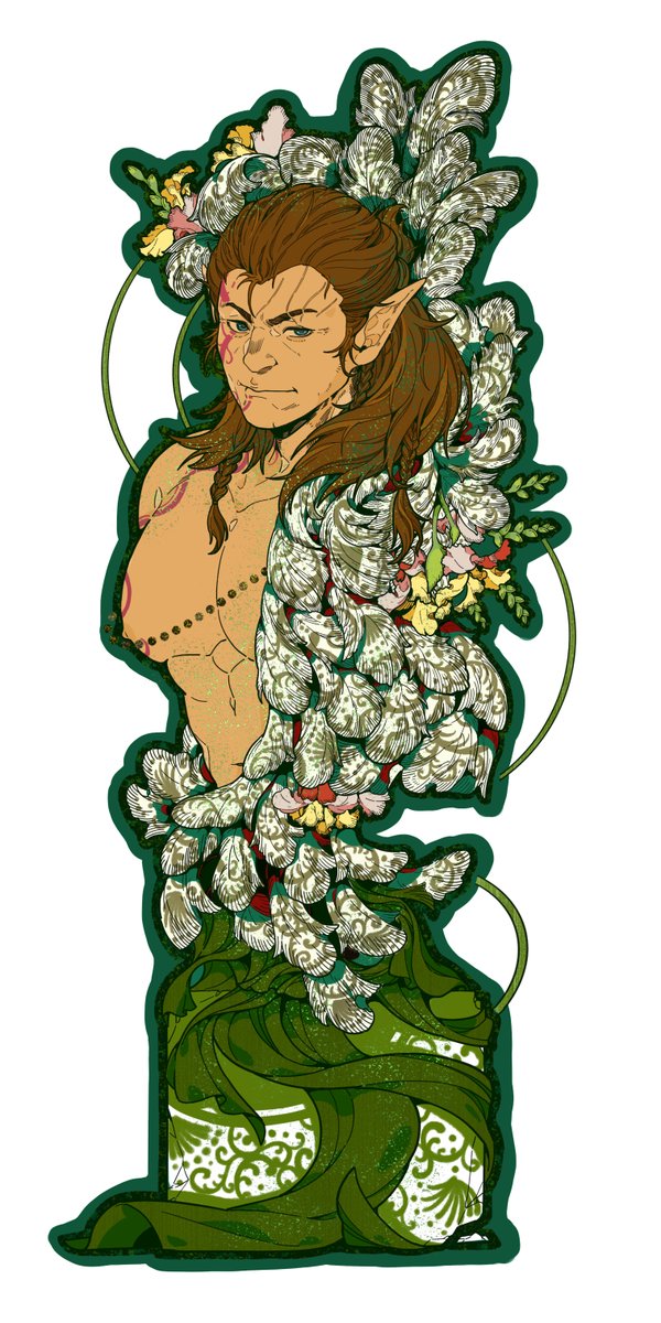 Green Peacock #BaldursGate3  #Halsin