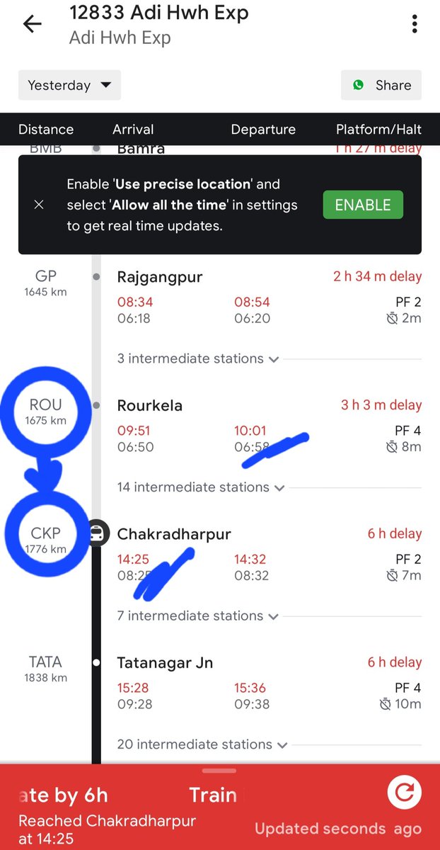 SidhesA's tweet photo. Just think about train taking 4 hrs for 100 km . Express trains speeding 25 km/hr speed  and you talk about train infrastructure @AshwiniVaishnaw 🫡🫡 . Passengers deserve better service, not self appraisal speeches. @RailMinIndia @Se_Railway
#Railways  #PassengerRights https://t.co/MXrZg9PxaJ