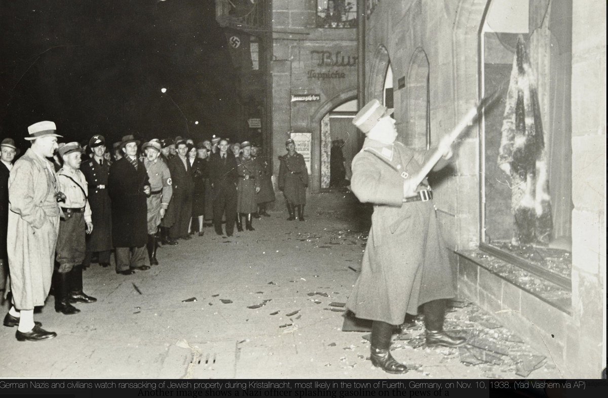 Holocaust_Irl's tweet image. 86 years after Kristallnacht, now renamed Reichspogromnacht, when Nazis mobilized nationwide antisemitic attacks against its Jewish citizens, we remember the victims of that terror &amp;amp; all those murdered in the Holocaust. Jews need no reminder of where hatred towards them can lead.