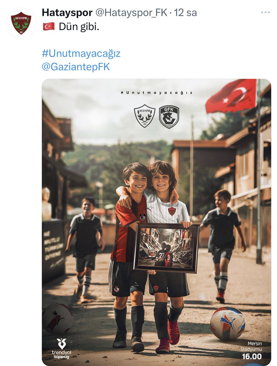 Gaziantep FK ve Hatayspor bugün oynanacak maç öncesi ortak paylaşım yaptı.