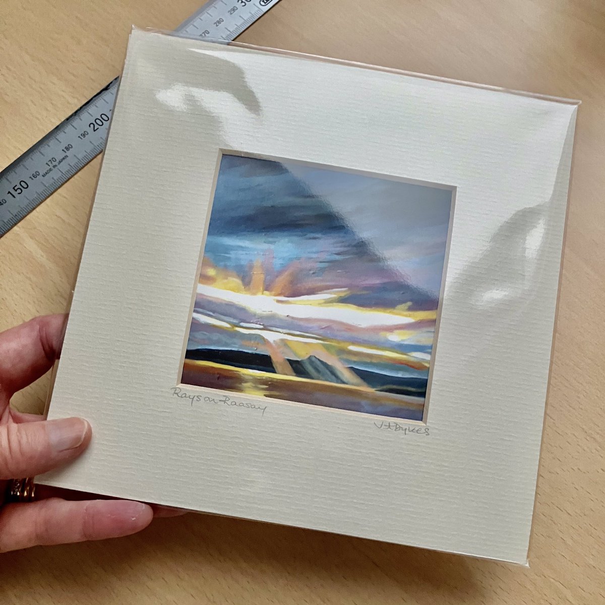 TheMabe's tweet photo. Our online shop is open again after our break for gallivanting! 
‘Rays on Raasay’ now on its way to a lovely new home in Montrose this week, ordered from our Etsy shop with free UK First Class delivery
https://t.co/5Lahwlf2Ho
#vivdykesart #raasayisland #paintings https://t.co/AYjgZ7oT8V