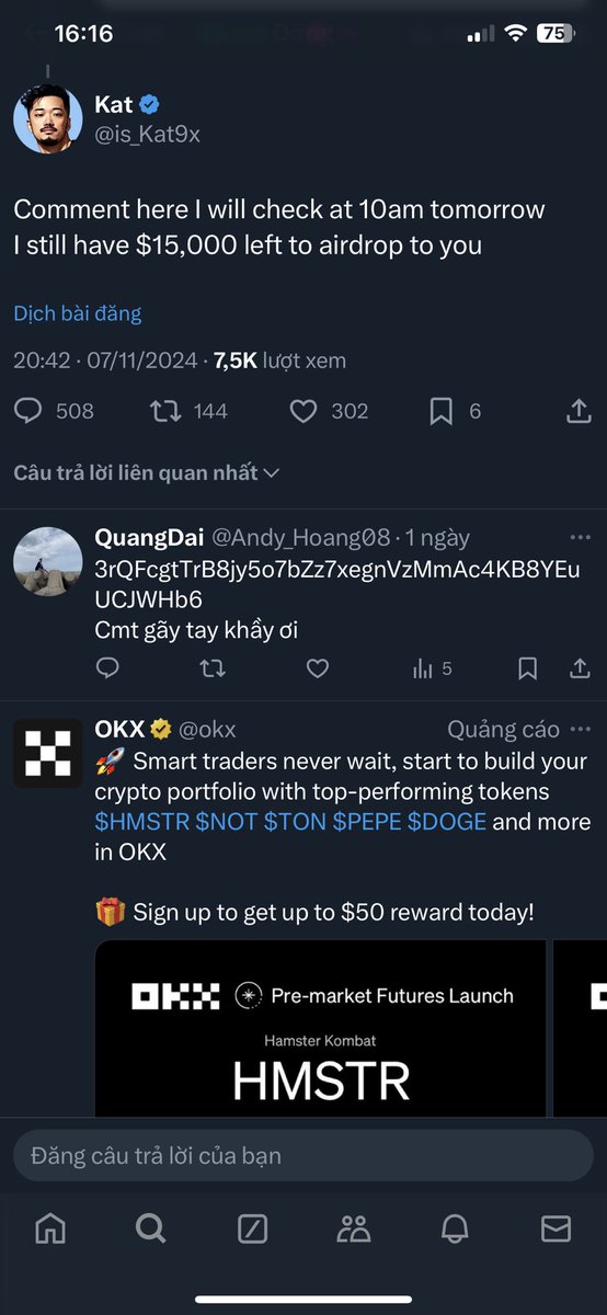 Andy_Hoang08's tweet photo. @is_Kat9x 3 ngày rùi thầy ơi

3rQFcgtTrB8jy5o7bZz7xegnVzMmAc4KB8YEuUCJWHb6 https://t.co/KTWbjqdwq9