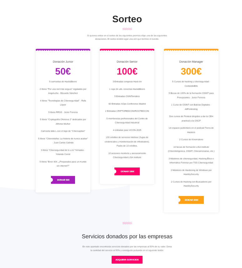 Comienza #DanaCONSolidario. Recuerda que el objetivo es ayudar!

Además de los sorteos, podrás obtener servicios gratis, si donas la mitad del coste total del servicio. 

Entre ellos, también están los nuestros. 

danaconsolidario.com