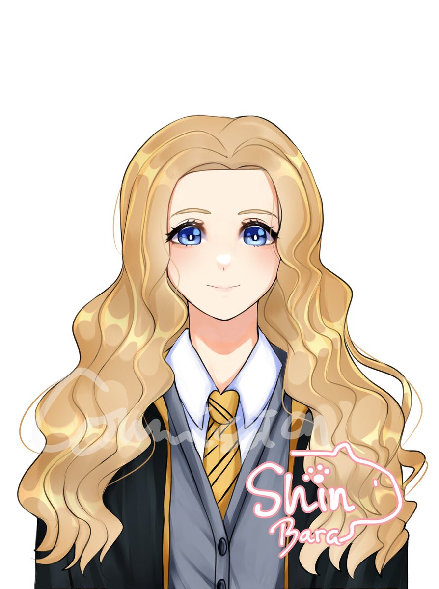 AstrumVida's tweet photo. My cute commission from @ShiShanBara featuring Diora in her Hufflepuff robes 🌼 https://t.co/PzaLg5NZeA