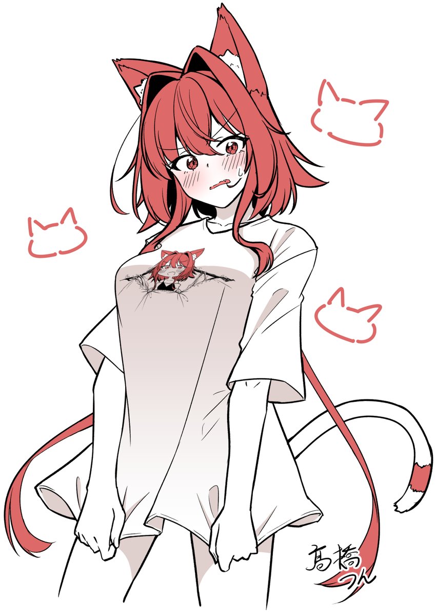 「うちのこデザインのTシャツをうちのこに着せた!販売終了まであと1週間!#Revi」|髙橋つん@ご依頼募集中のイラスト
