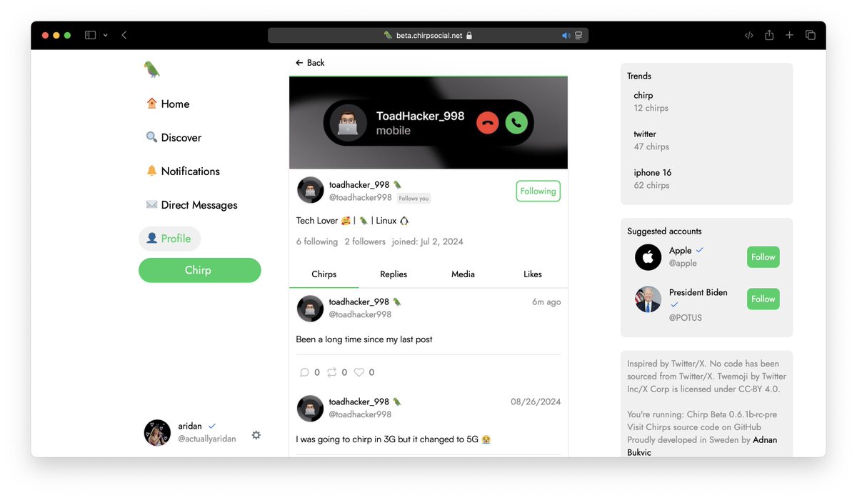 ngl, chirp is starting to look and feel like an actual social media platform