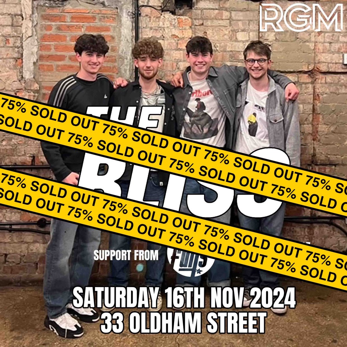 🎙️RGM LIVE🎙️

🚨VERY LOW TICKET WARNING🚨

Thist Saturday <a href="/33OldhamStreet/">33 Oldham Street</a>

<a href="/TheBlissUk/">The Bliss</a> // <a href="/thefallsband_/">TheFallsBand</a> // @howarthuk

🔗 rgm.press/buy-tickets-fo…

#RGM #Manchester #RGMLIVE