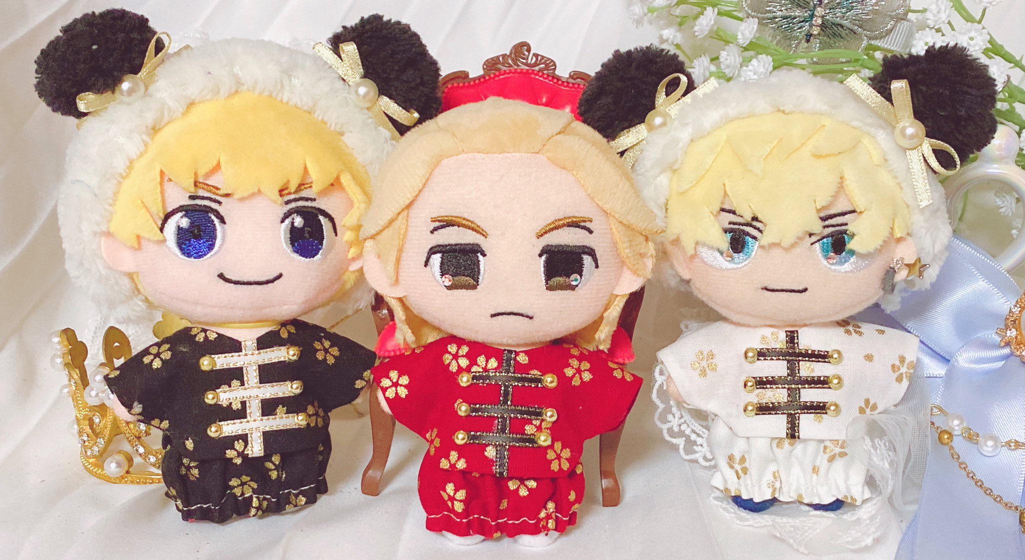 【おまけemoji写真集&USB】未開封mewgulfぬい＋靴/お洋服4着セット ぬい服 10cmから12cm 黒のシンプルデザインのスーツセット 推し