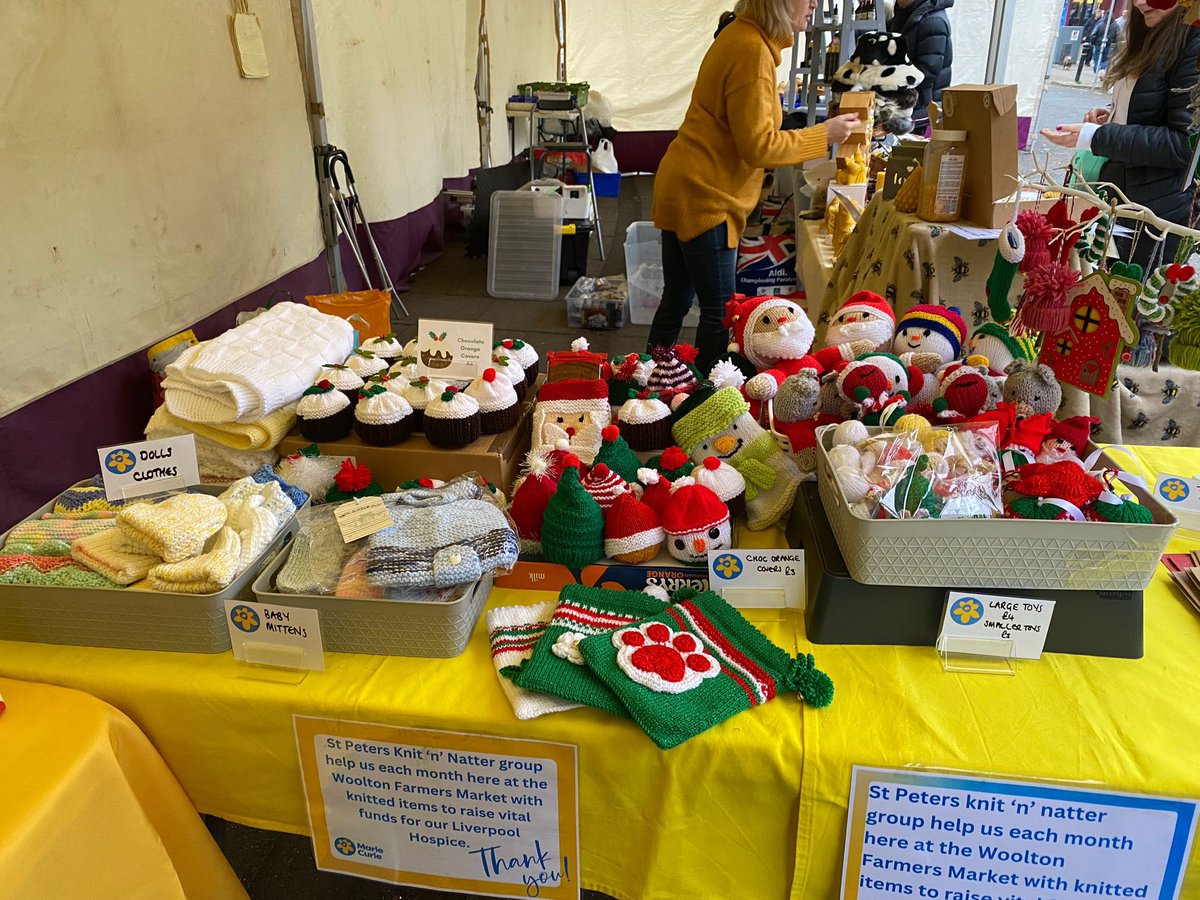 Marie Curie Hospice, Liverpool (@liverpoolhosp) on Twitter photo Itβs farmers market day in the village and it can only mean one thingβ¦β¦ our volunteers are out in force and this month itβs the big Christmas launch of their knitted favourites stuffed with festive chocolate π§π»βπ
Pop by for a chat and have a go on our now famous tombola πππ Itβs farmers market day in the village and it can only mean one thingβ¦β¦ our volunteers are out in force and this month itβs the big Christmas launch of their knitted favourites stuffed with festive chocolate π§π»βπ
Pop by for a chat and have a go on our now famous tombola πππ