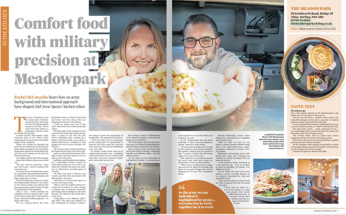 Jon James Perkins MCIPR (@jonjamesperkins) on Twitter photo In today’s <a href="/thecourieruk/">The Courier</a>, ‘Head chef Jesse Spears shares kitchen secrets at Signature Group’s Meadowpark Hotel in #Stirling’
Head online for the full story thecourier.co.uk/fp/lifestyle/f…
Media contact: jonjamesperkins@gmail.com In today’s <a href="/thecourieruk/">The Courier</a>, ‘Head chef Jesse Spears shares kitchen secrets at Signature Group’s Meadowpark Hotel in #Stirling’
Head online for the full story thecourier.co.uk/fp/lifestyle/f…
Media contact: jonjamesperkins@gmail.com