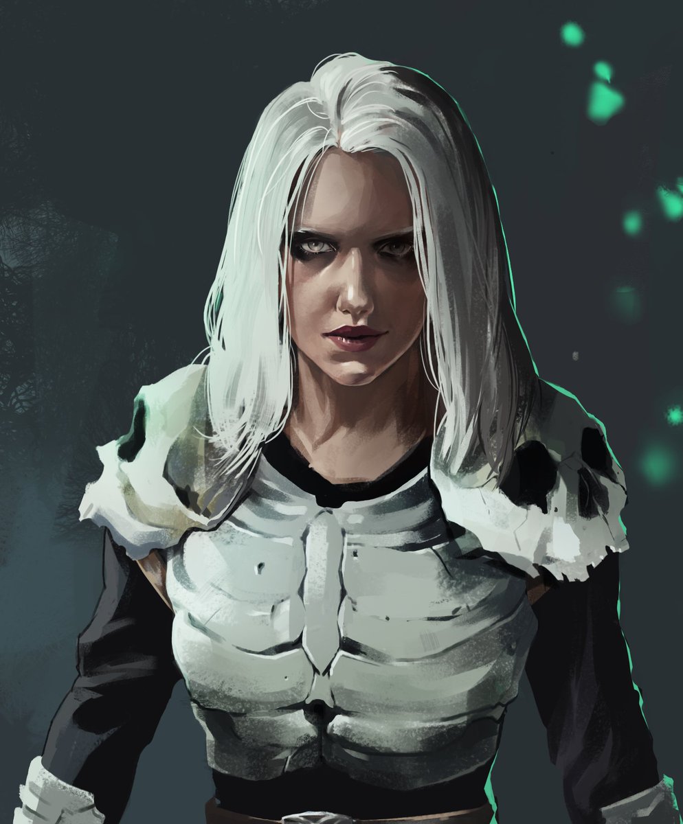 Trying to paint everyday, and books have been a huge inspiration! Wren Graven from the #Bonesmith #Ghostsmith world by Nicki Pau Preto. 

Thoughts: Armor kinda clunky wanna render more.)